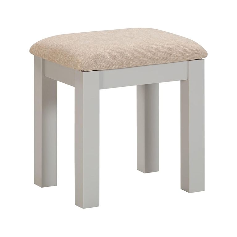 Wilmont Padded Dressing Stool - Grey Painted