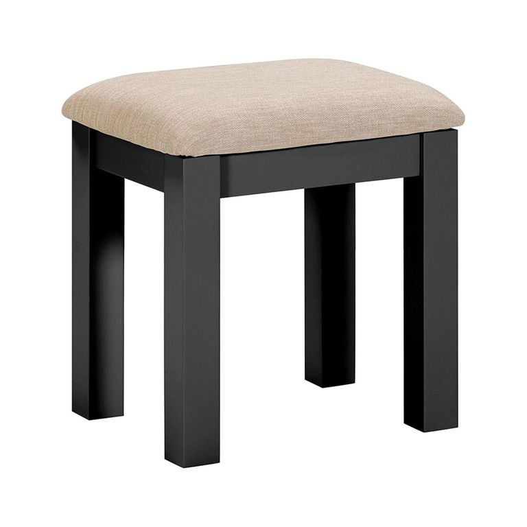 Wilmont Dressing Stool - Padded - Black Painted