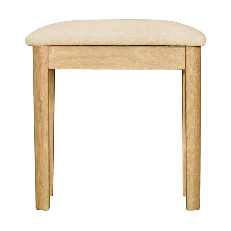 Twyford Dressing Stool - Padded - Oak