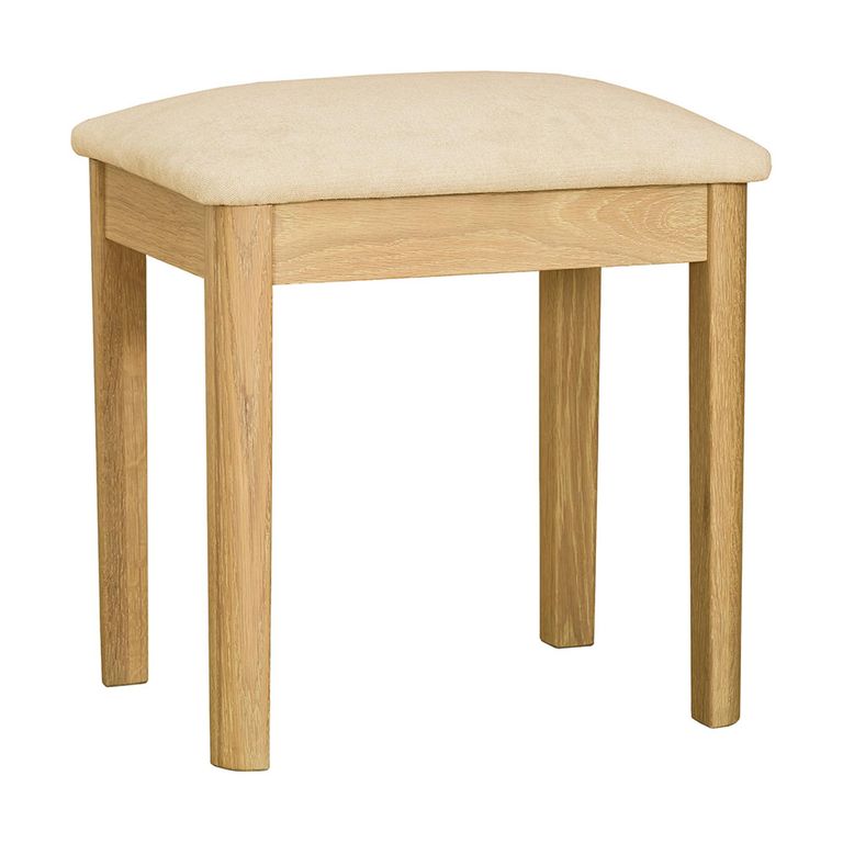 Twyford Dressing Stool - Padded - Oak