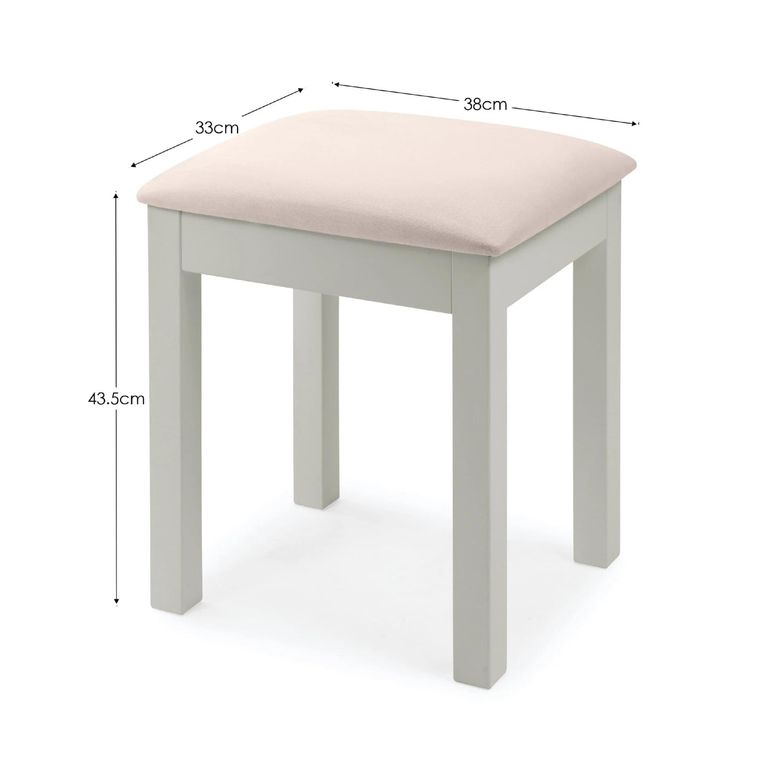 Maine Dressing Stool - Padded - Grey