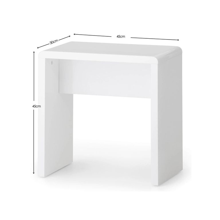 Manhattan Dressing Stool - White Gloss