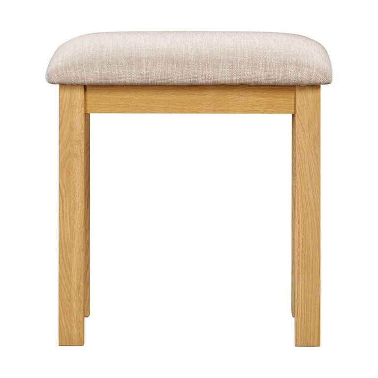 Arlington Padded Dressing Stool - Oak