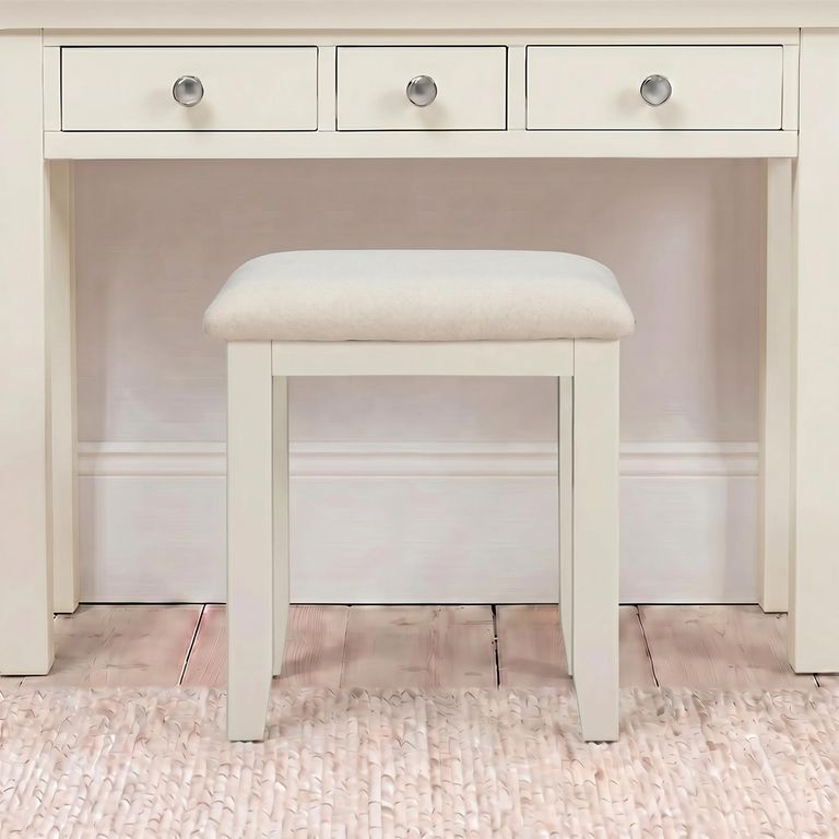 Paisley Dressing Stool - Cream Painted