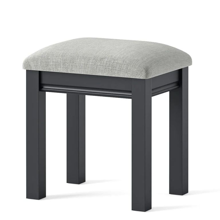 Bordeaux Dressing Stool - Padded - Charcoal