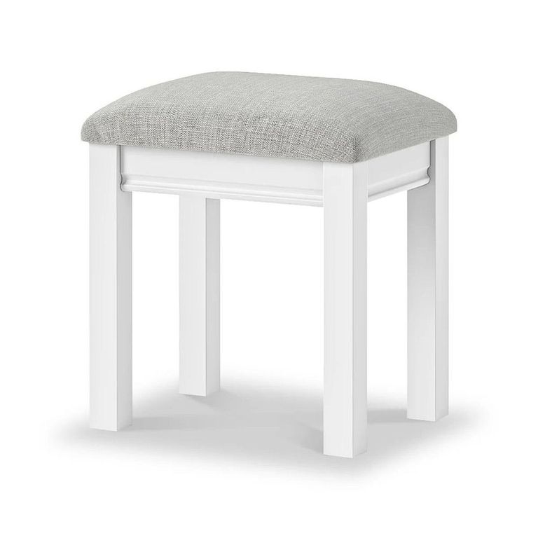 Bordeaux Dressing Stool - Padded - White
