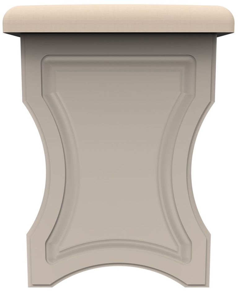 Haworth Cashmere Padded Dressing Stool