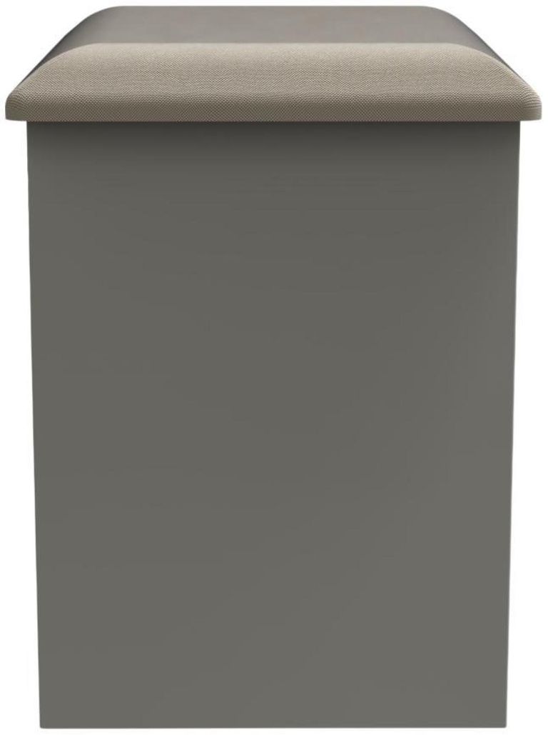 Milan Grey Dressing Padded Dressing Stool
