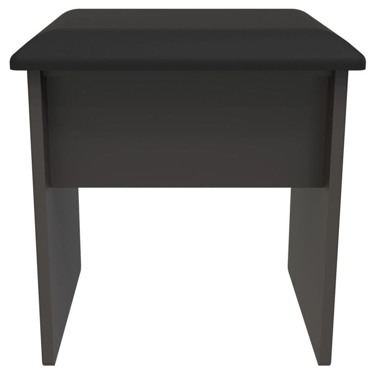 New York Graphite Padded Dressing Stool