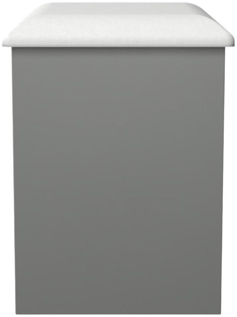 Norfolk Grey Padded Dressing Stool