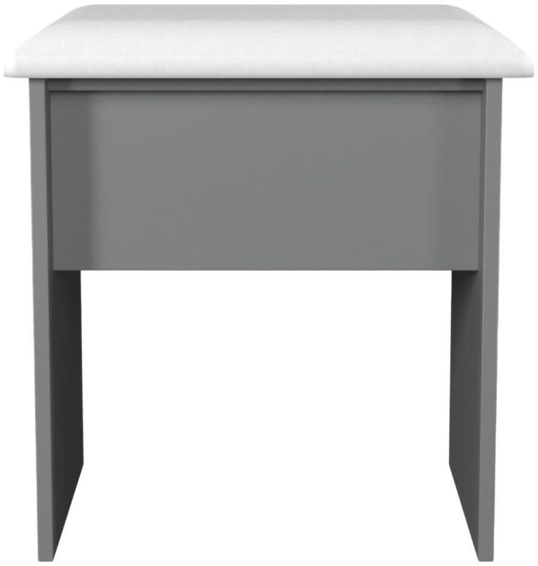 Norfolk Grey Padded Dressing Stool