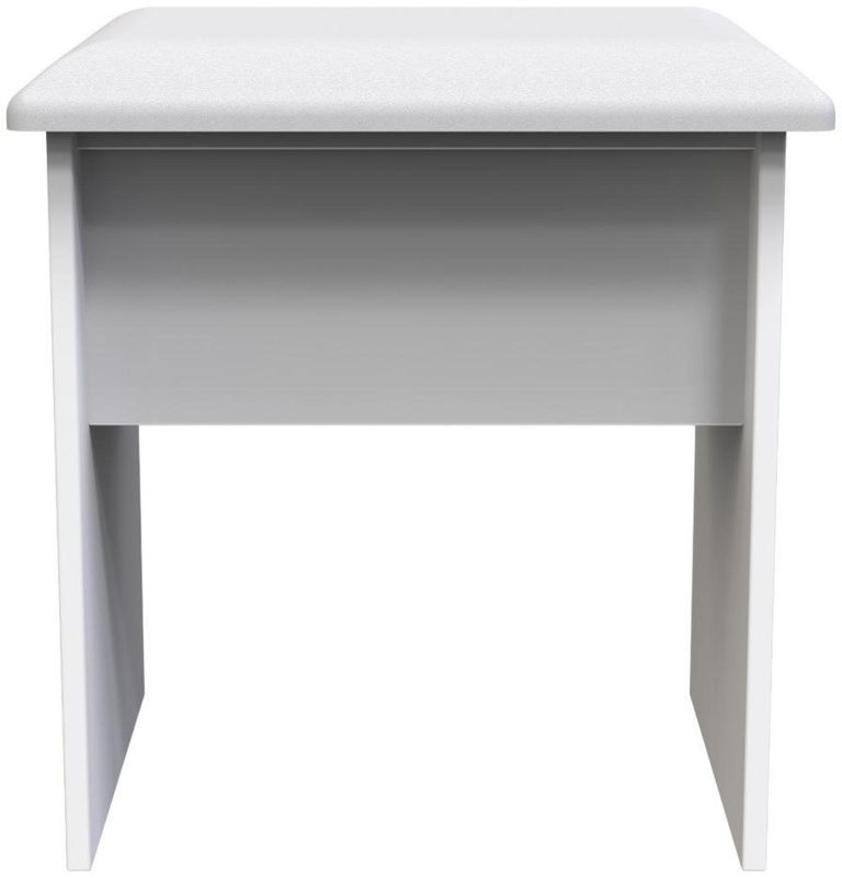 Norfolk White Padded Dressing Stool