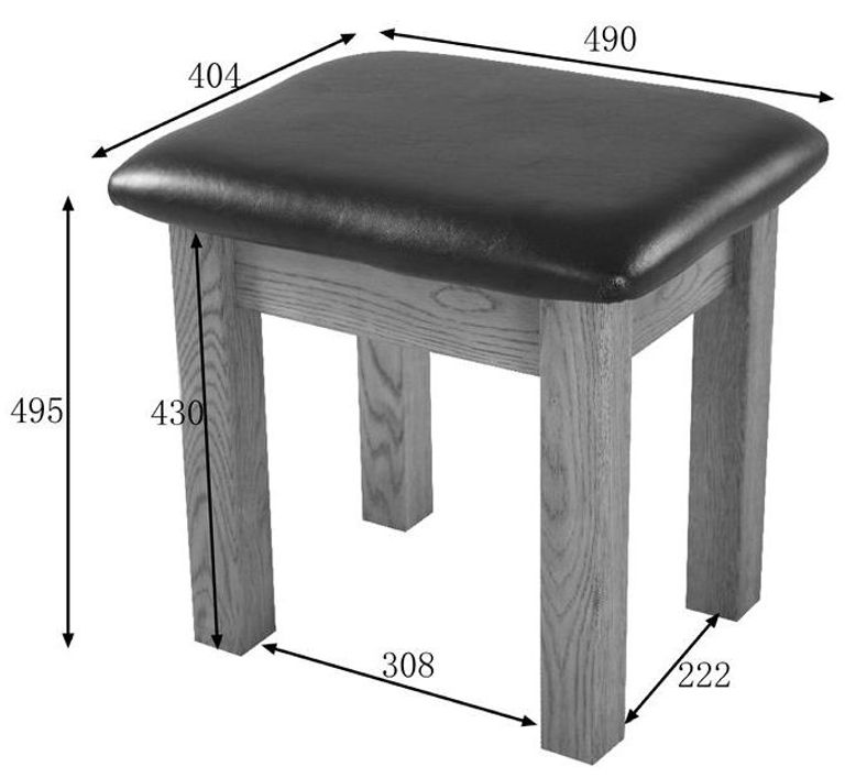 Originals Rustic Oak Dressing Stool