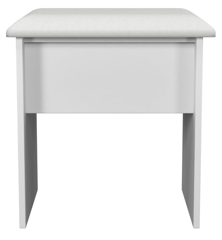 Padstow White Padded Dressing Stool