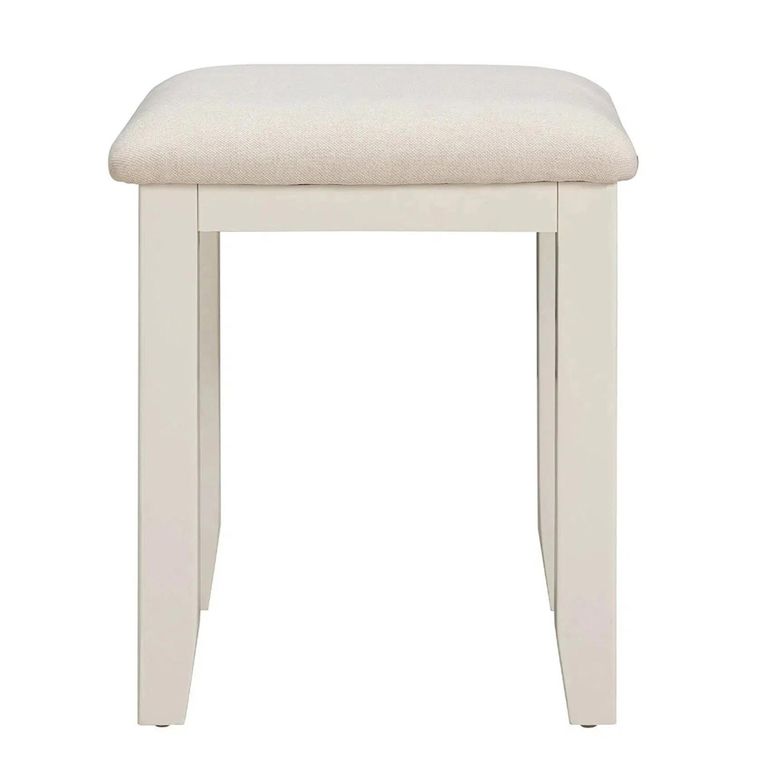Paisley Cream Painted Padded Dressing Stool