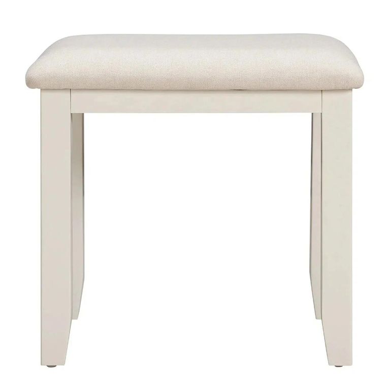 Paisley Cream Painted Padded Dressing Stool