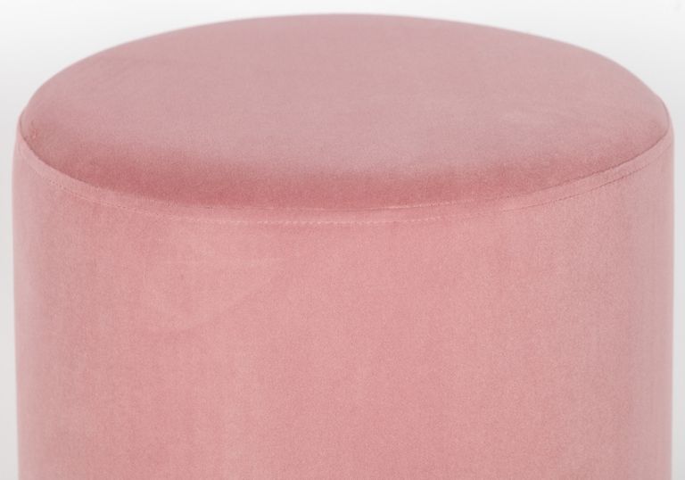 Round Stool - Pink Velvet