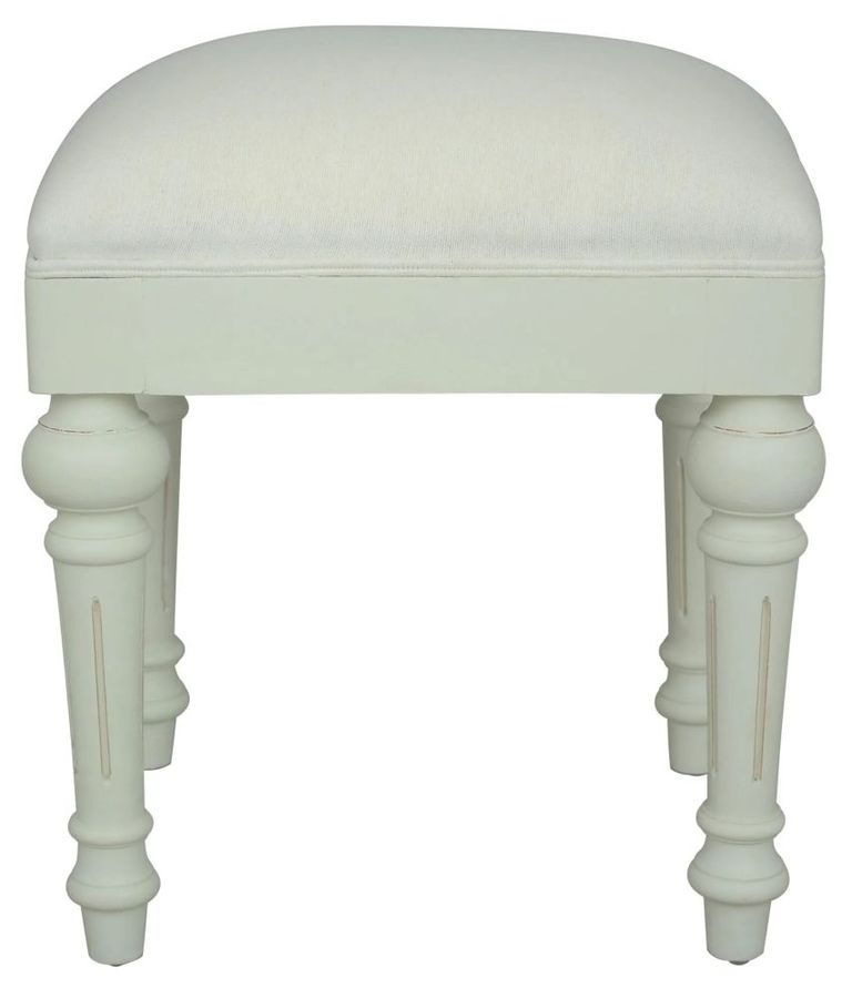 Solana French Lime White Dressing Stool