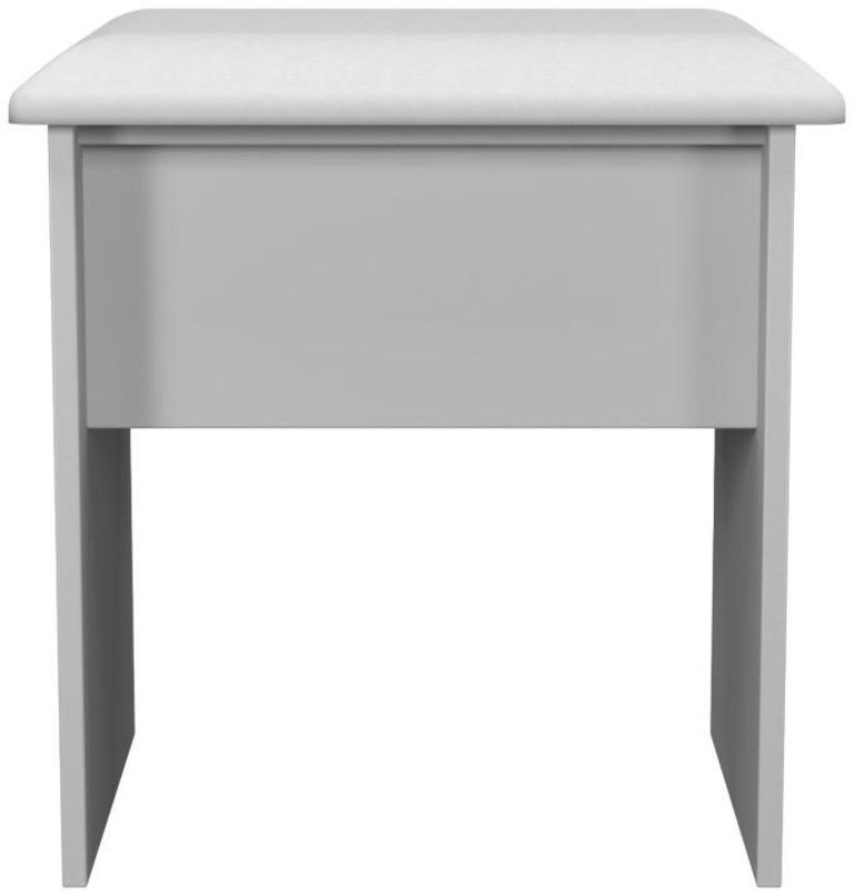 Sussex Grey Padded Dressing Stool