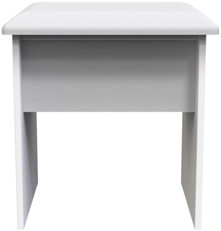 Sussex White Padded Dressing Stool