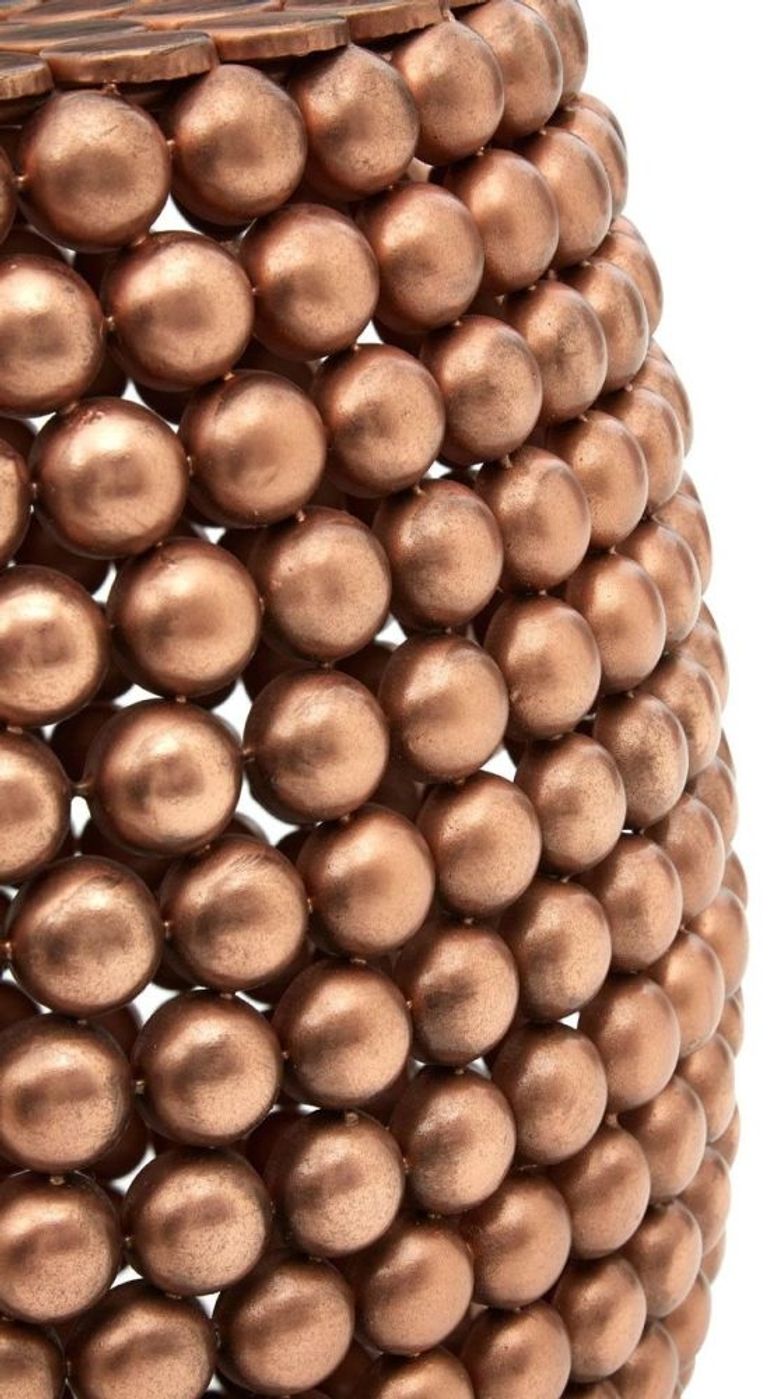 Templar Stool - Round - Copper Beaded