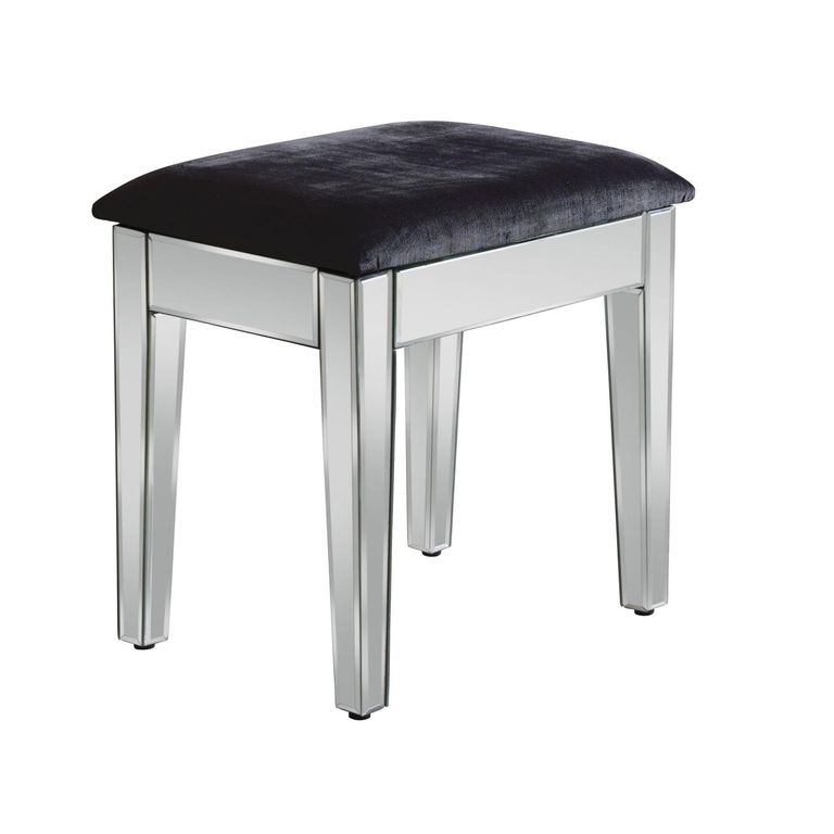 Valencia Dressing Stool - Padded - Mirrored