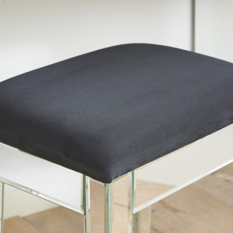 Valencia Dressing Stool - Padded - Mirrored