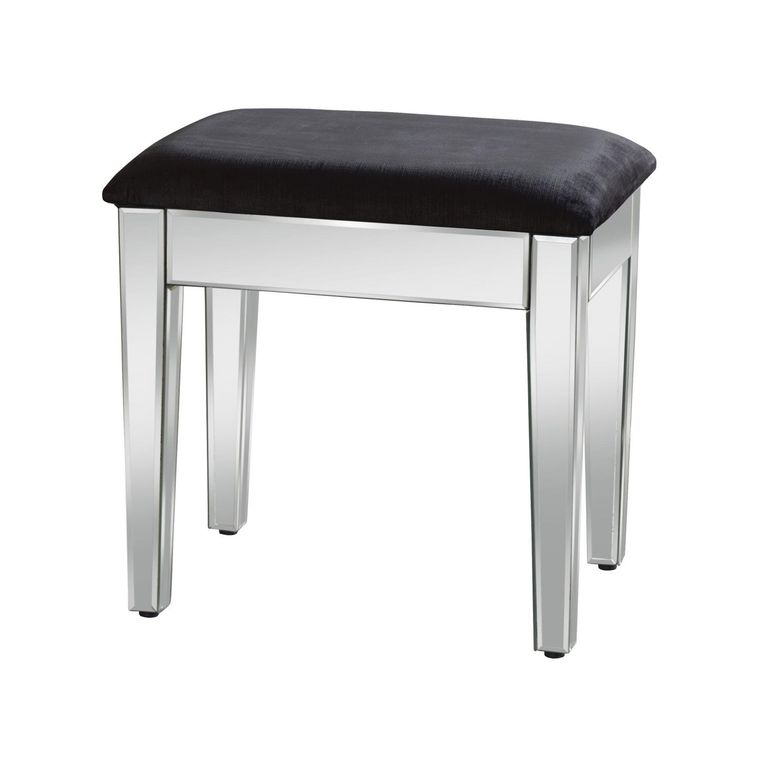Valencia Dressing Stool - Padded - Mirrored