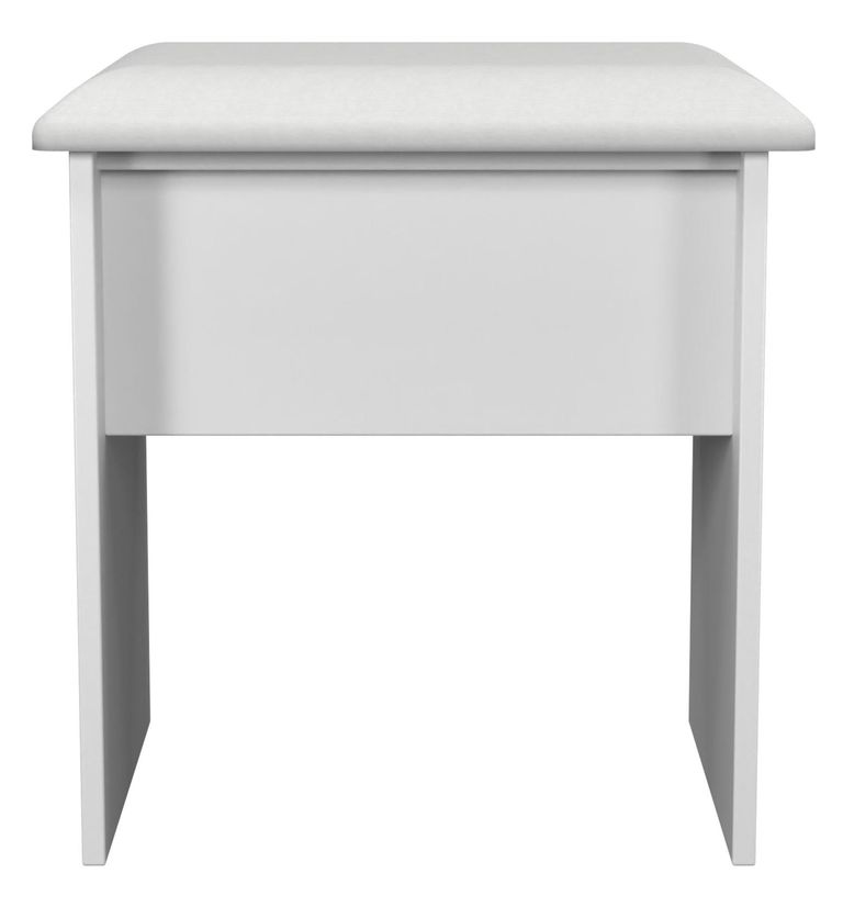 Worcester White Padded Dressing Stool