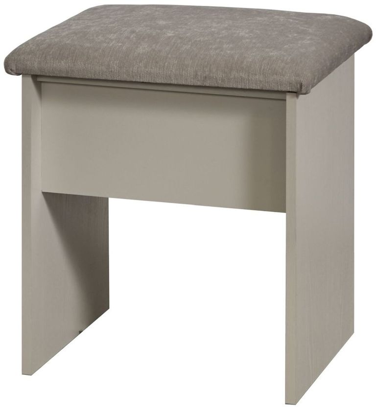 York Cashmere Padded Dressing Stool