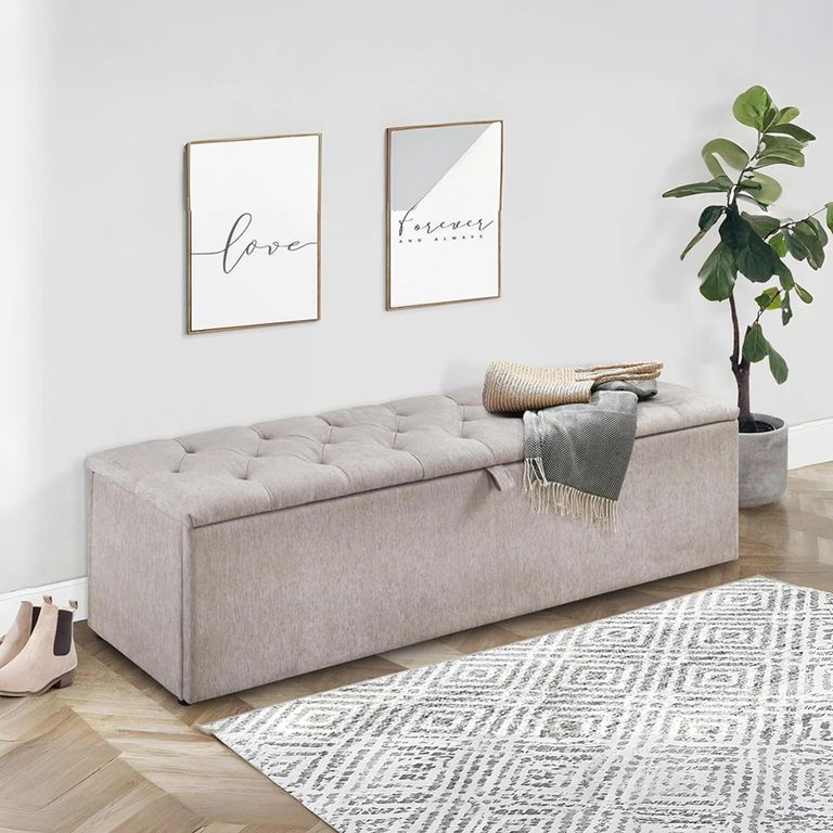 Ravello Blanket Box - Mink Fabric