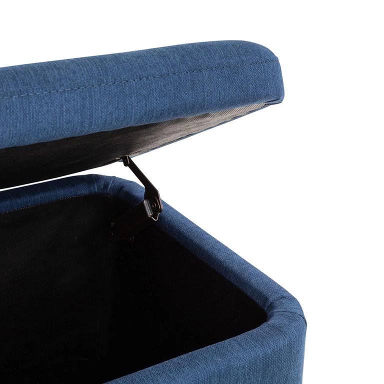 Astrid Blanket Box - Blue Fabric