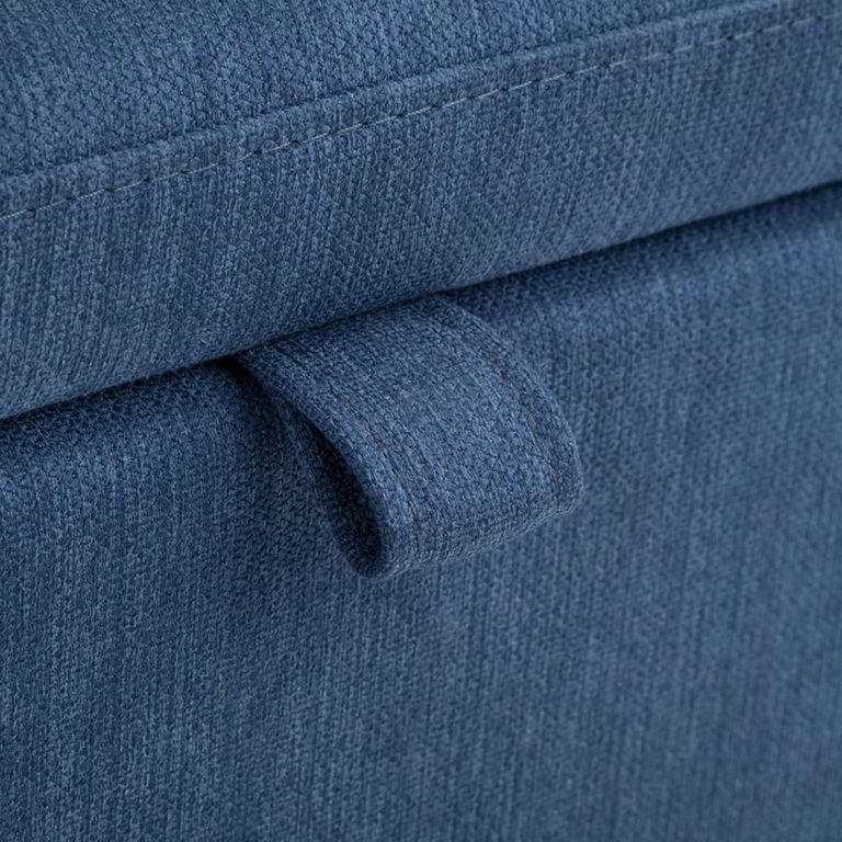 Astrid Blanket Box - Blue Fabric