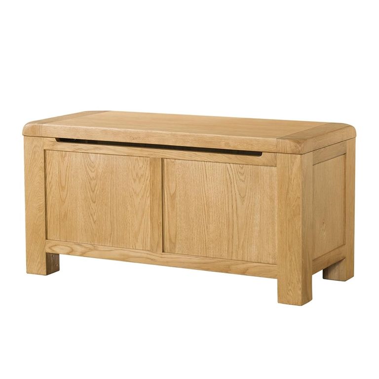 Curve Blanket Box - Oak
