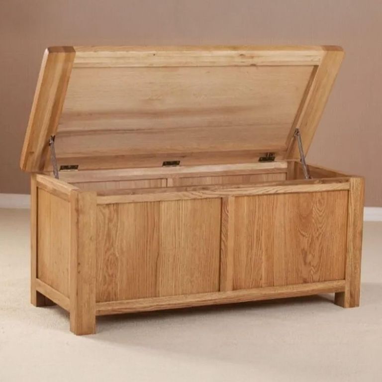 Clearance - Kent Blanket Box - Oak - A420