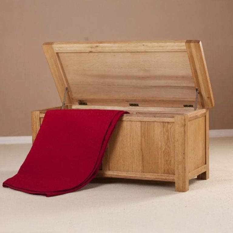 Clearance - Kent Blanket Box - Oak - A420