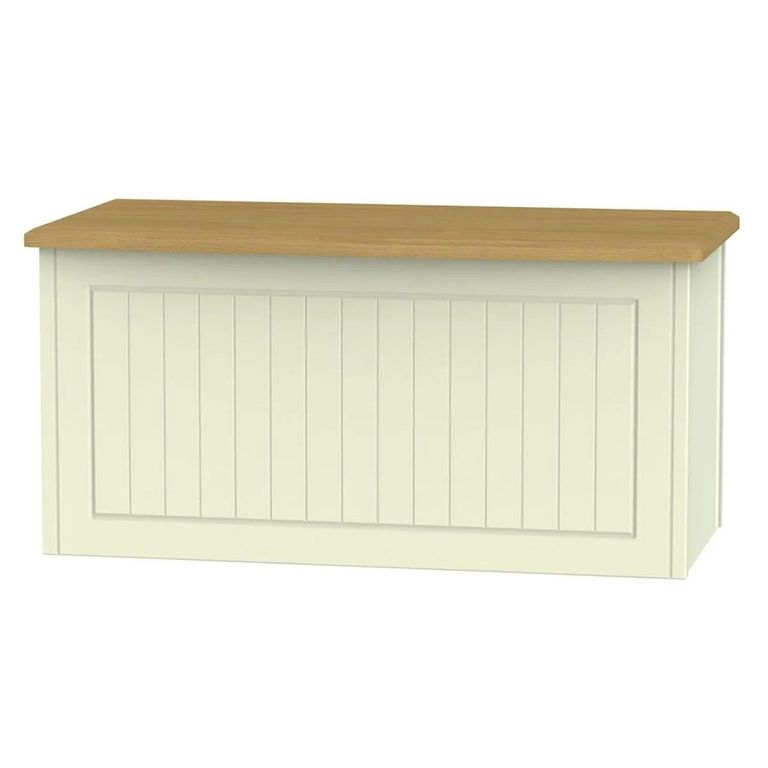 Warwick Blanket Box - Cream and Oak