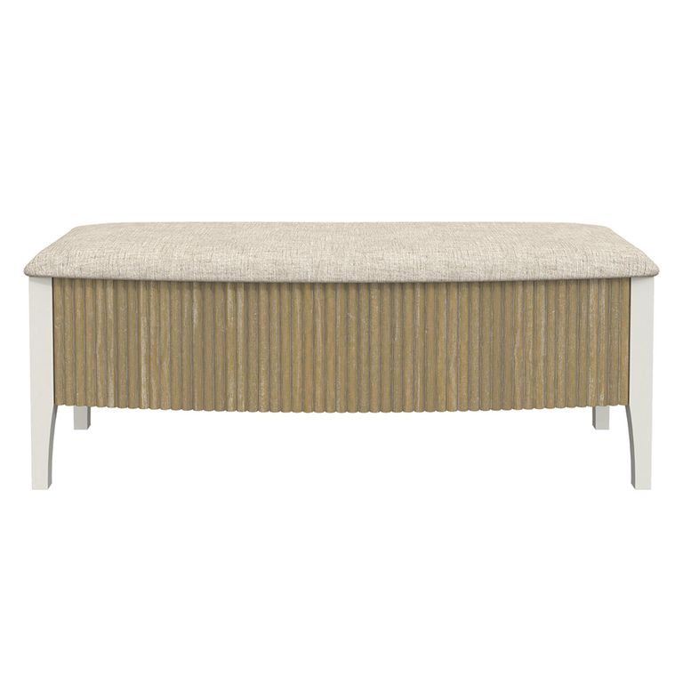 Abbeydale Storage Blanket Box - Soft Natural Painted and Fabric