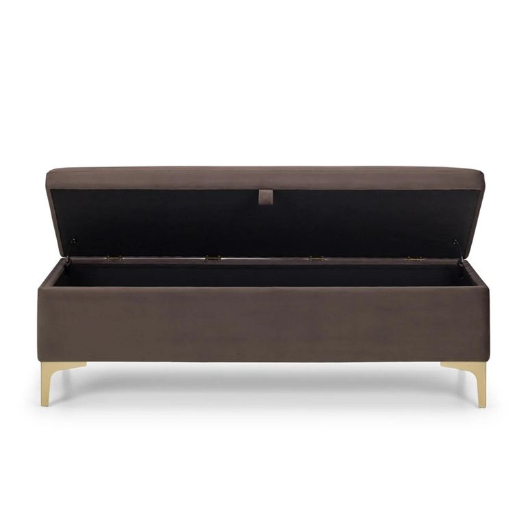 Deco Storage Blanket Box - Truffle Velvet - Fabric