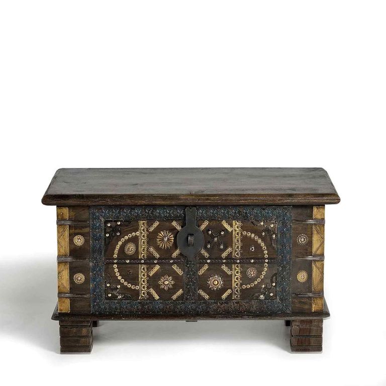 Aurach Storage Trunk - Dark Brown - Mango Wood