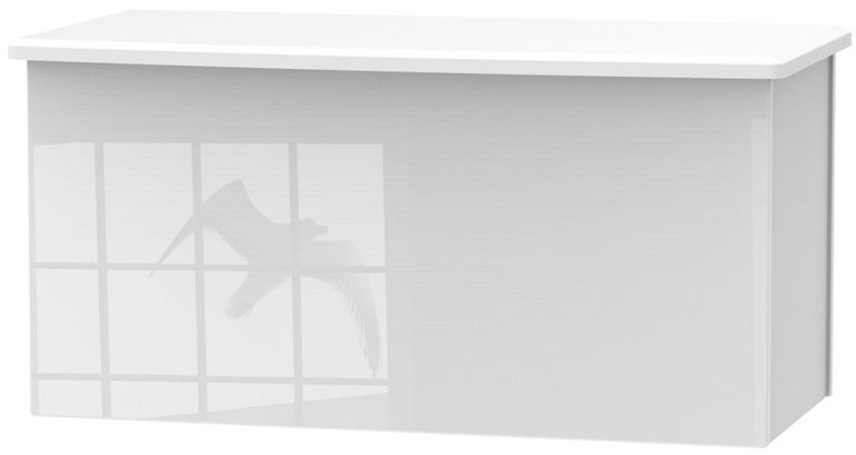 Camden White Gloss Blanket Box
