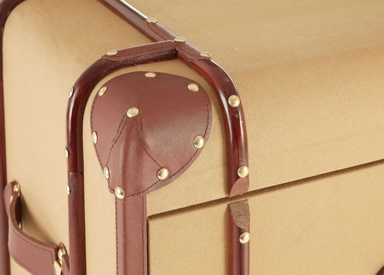 Columbus Cabinet - 2 Drawer - Canvas with Leather Trim