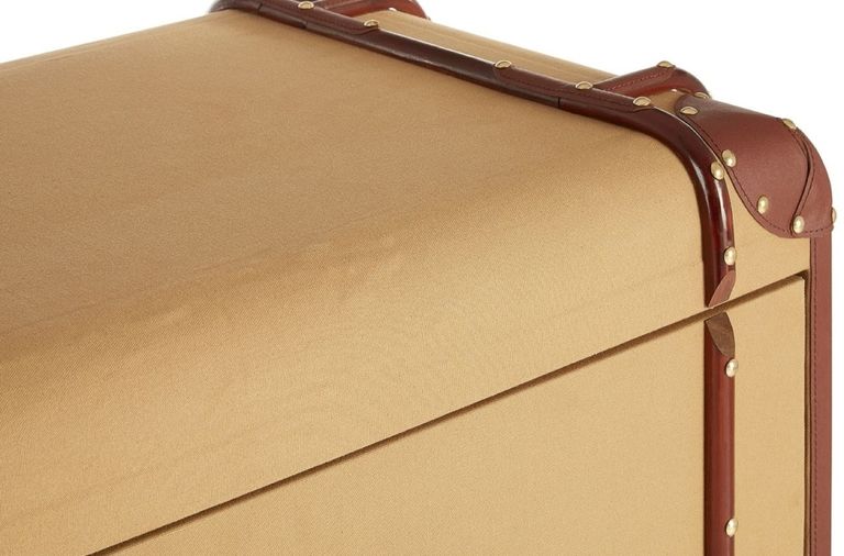 Columbus Cabinet - 2 Drawer - Canvas with Leather Trim