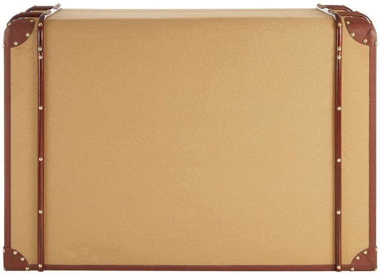 Columbus Cabinet - 2 Drawer - Canvas with Leather Trim