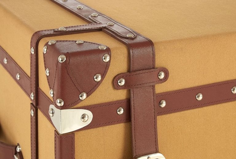 Columbus Storage Trunk - Large - Canvas with Leather Trim