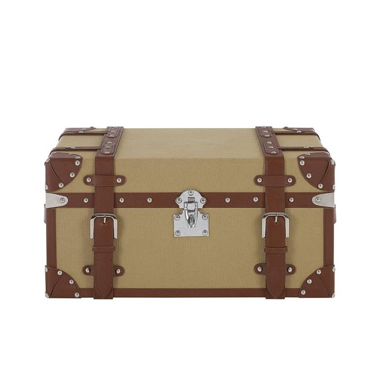 Columbus Storage Trunk - Small - Canvas with Leather Trim