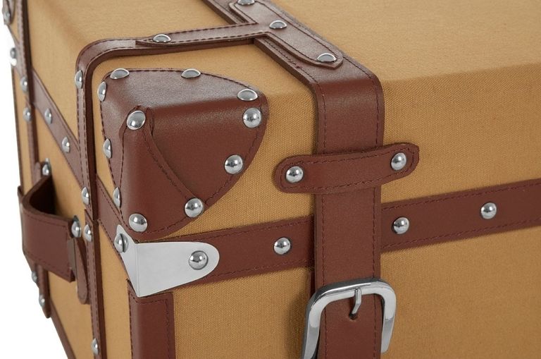 Columbus Storage Trunk - Small - Canvas with Leather Trim