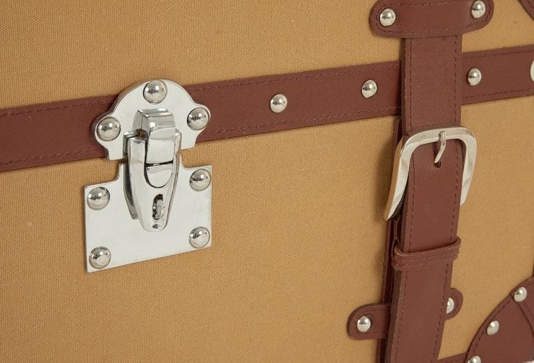 Columbus Storage Trunk - Small - Canvas with Leather Trim