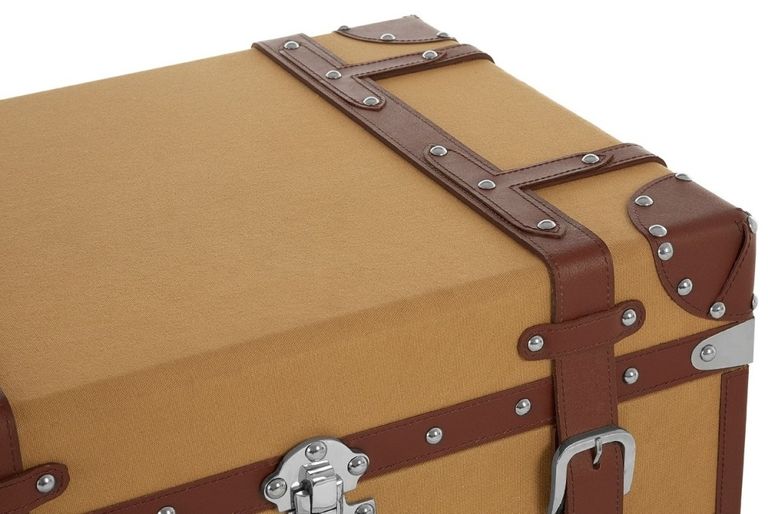 Columbus Storage Trunk - Small - Canvas with Leather Trim