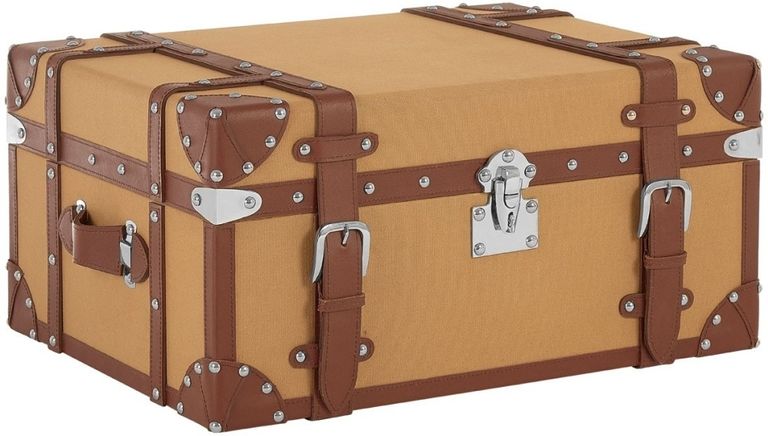 Columbus Storage Trunk - Small - Canvas with Leather Trim